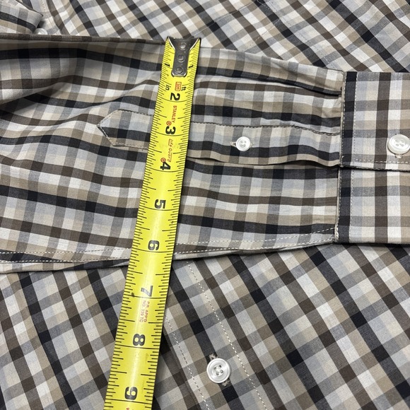 DOCKERS Shirt Men's Long Sleeve Collared Woven Oxford Plaid Medium Preppy - Picture 9 of 11